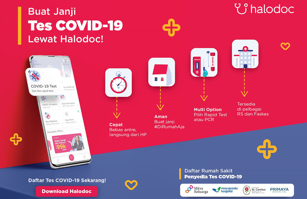  Lewat Halodoc, Kini Bisa Rapid Test Masif COVID-19 di Sejumlah Rumah Sakit