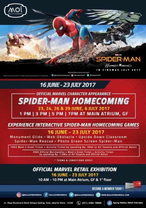 Mari Isi Liburan Bersama Spider-Man di Mall of Indonesia