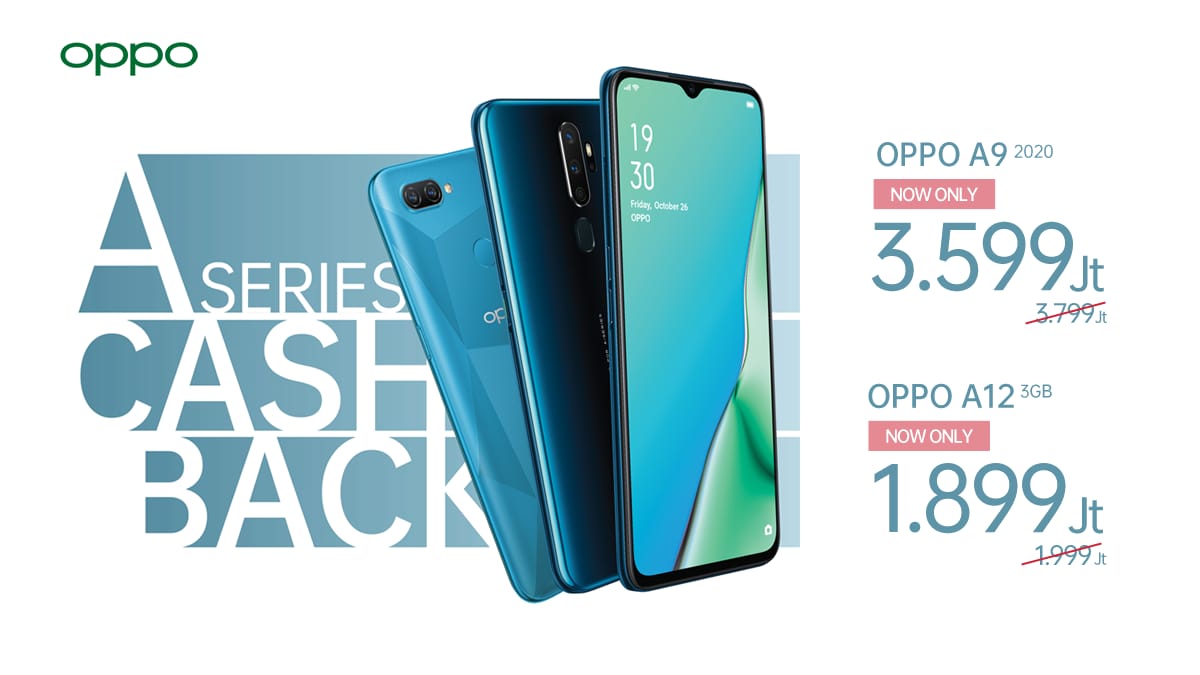 Simak, OPPO Berikan Cashback Perangkat A12 dan A9 2020