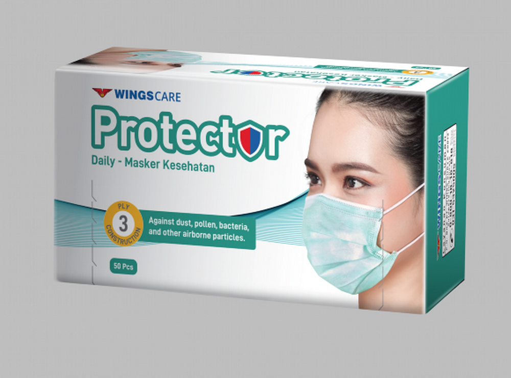 Wings Luncurkan Masker 3 ply Wingscare Protector