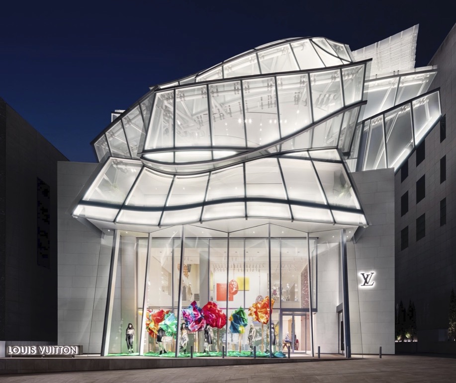 Arsitektur Puitis Butik Baru Louis Vuitton di Seoul