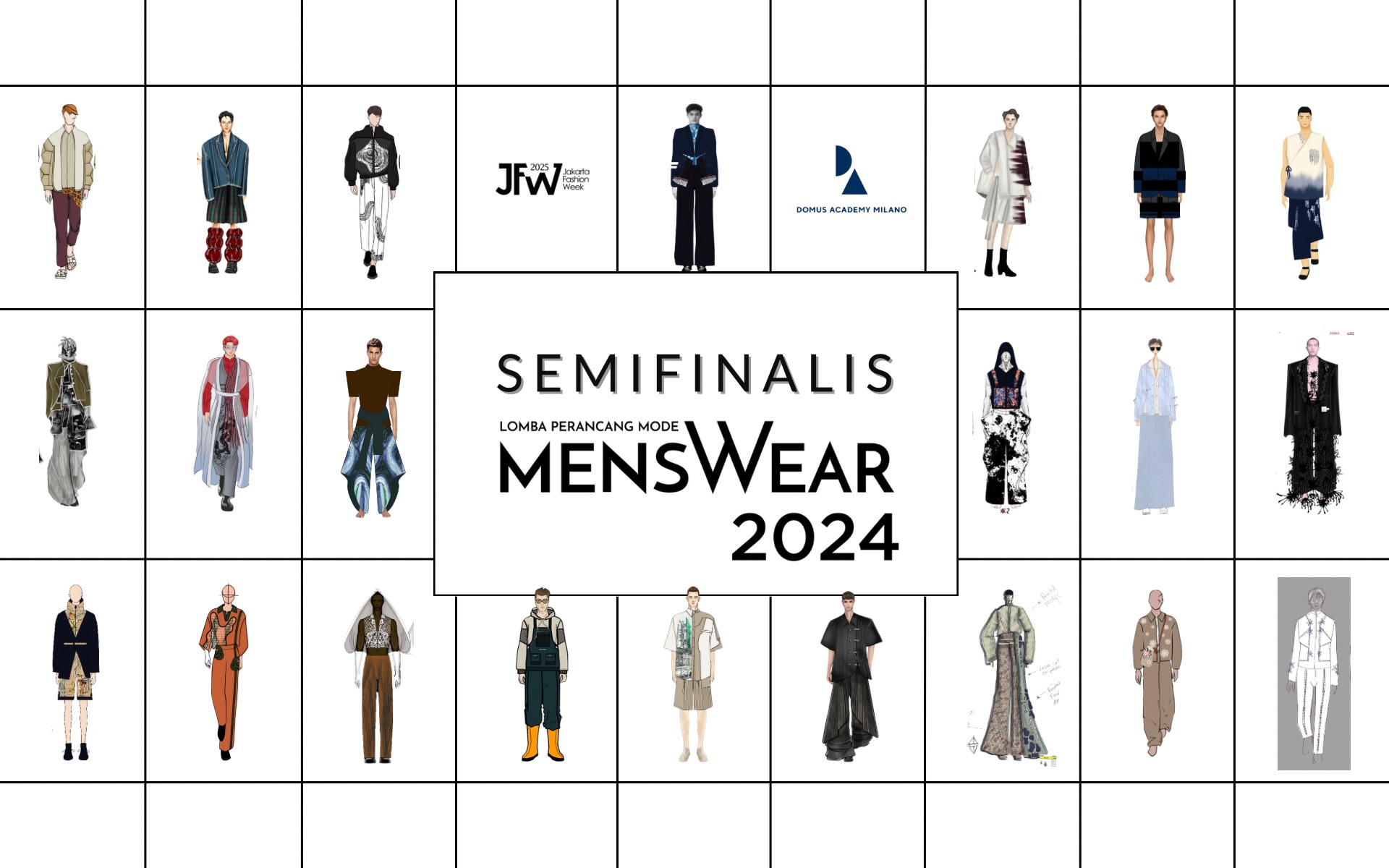 22 Semifinalis Lomba Perancang Mode Menswear 2024 