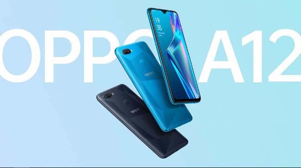 Oppo Hadirkan Ponsel Baru Oppo A12 dengan Varian Dua Warna Hitam dan Biru